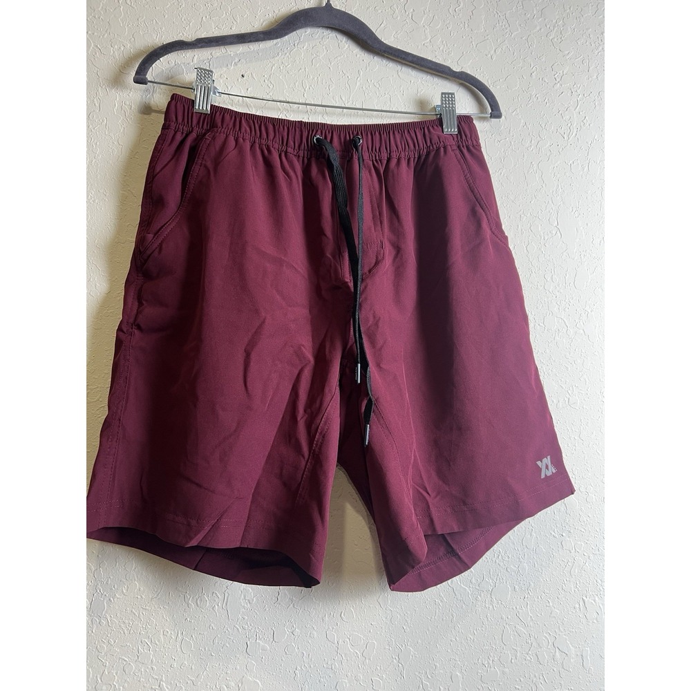 New DIXXON Flannel Co Brad Athletic Lined Shorts‎ Mens Medium Maroon Stretch